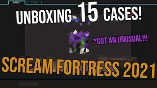 SCREAM FORTRESS 2021 UNBOXING - 15 CRATES and an UNUSUAL! - TF2