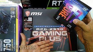 intel Core i7 8700 msi mpg Z390 GAMING PLUS Ballistix LT RTX 2070 750W TUF Gaming Freak 10G Flux 2