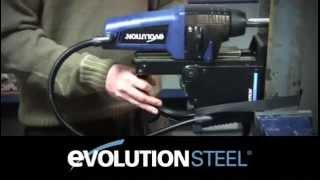 Evolution EVO42 magnetic drill in action.