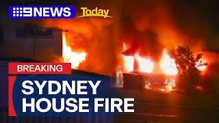 Ten people escape major Sydney house fire | 9 News Australia