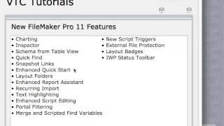 FileMaker Tutorial - 012  - New FileMaker 11 Features