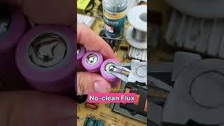 No-clean flux, just one drop to easily solder 18650 batteries #flux #solder #welding #practical tips