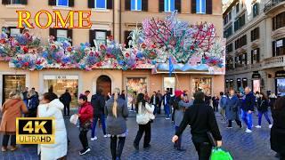 Morning Walk in Rome - December 2024 - Walking Tour 4K