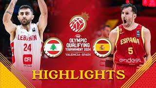 Spain  off to a perfect start against Lebanon  | Highlights | FIBA OQT 2024 Spain