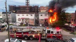 FDNY - Early Arrival + Audio - Queens All Hands Box 1228  - Heavy Fire in A Private House - 6/9/24