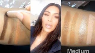 Kim Kardashian Swatching KKW BEAUTY CRÈME CONTOUR AND HIGHLIGHT Kit (FULL SNAPCHAT)