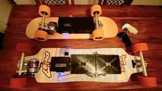 DIY Electric Skateboards two different builds. One for torque, One for speed 149kv vs 245kv