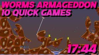 Worms Armageddon - 10 Quick Games in 17:44