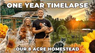 Building a Homestead: One Year in the Making | HOMESTEAD TIMELAPSE