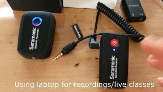 Saramonic Blink 500 wireless mic for yoga class recording and online teaching review