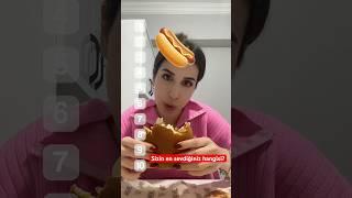 Hamburger yiyerek fastfood sıralıyoruz #mukbang