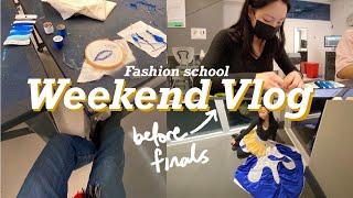 Productive weekend vlog preparing for finals in fashion school | fashion student weekend vlog nyc