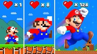 Super Mario Bros. But Hearts Make Mario Double in Size When He Jumps