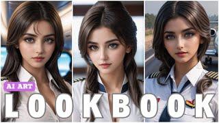 Beautiful AI Girl in Stewardess Uniform Vol. 8 | AI ART LOOKBOOK