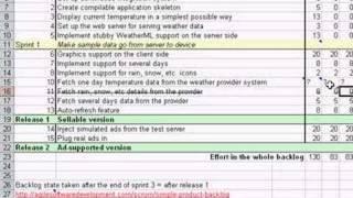 Managing your Scrum Product Backlog in a simple Excel