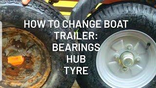 How to replace the wheel bearings on a boat trailer.