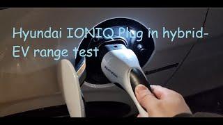 Hyundai IONIQ Plug In hybrid - EV Range test | winter 0°C