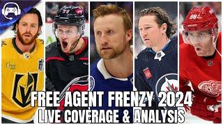 NHL FREE AGENT FRENZY 2024 | Live Coverage & Analysis