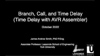 Branch, Call, and Time Delay: Time Delay with AVR Assembler