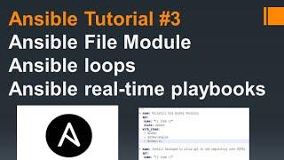 DevOps| Ansible | file module | ansible loops || real-time examples | ansible tutorial #3