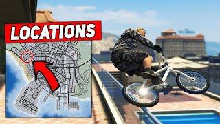 Top 50 BMX STUNT SPOTS For BEGINNERS (& Pros) + Locations | GTA 5 Stunts