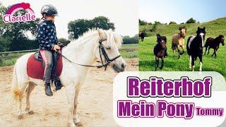 Auf dem Reiterhof  Mein Pferd Tommy! Reiten lernen ohne Zügel | Pony putzen & Galopp | Clarielle