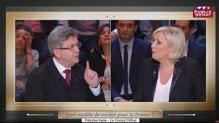 Mélenchon et Le Pen polémiquent sur le voile