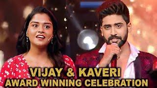 Mahanadhi Serial Vijay And Kaveri Award Winning Moment - Romantic Pair | Behindwoods Gold Icon 2024