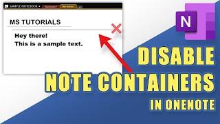 OneNote - How to Disable Note Containers (Get Rid of Those Text Boxes!)