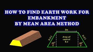 earth work by mean area method|how to find earth work.