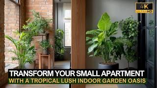 Transform Your Small Apartment with a Tropical Lush Indoor Garden Oasis