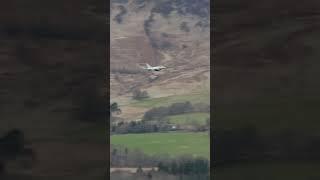 Royal Airforce Eurofighter Typhoon Lossie 57 flying low level through the Scottish Highlands