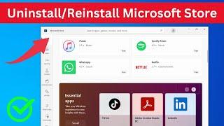 How to Uninstall and Reinstall Microsoft Store in Windows 10 | Reinstall Microsoft Store App