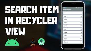 Add SearchView In RecyclerView | Android RecyclerView Tutorial