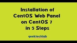 Installation of CentOS Web Panel on CentOS 7 in 5 Steps