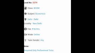 How to Find students for offline / online Home tuition ? Download  "HOME TUTOR JOB"  app play store.