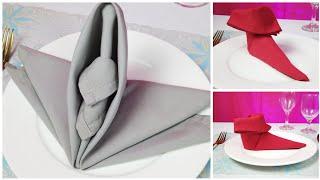 2 AMAZING AND UNIQUE DESIGN TABLE NAPKIN FOLDING FOR DINNERWARE