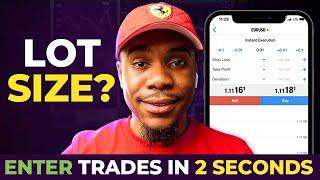 How To Calculate Lot Sizes Perfectly - Enter Forex Trades in 2 Seconds