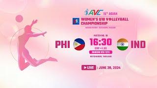 [ LIVE ]  PHI VS IND : 15th Asian Women's U18 Volleyball Championship