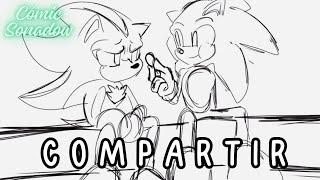 Sonic compartiendo con Shadow️ (Indirecta Sonadow) Mini-Cómic Sonadow