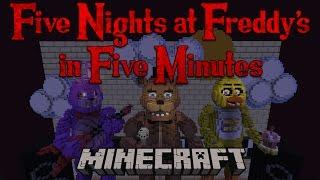 Five Nights at Freddy's in Five Minutes - A Minecraft Roller Coaster Music Video FNAF