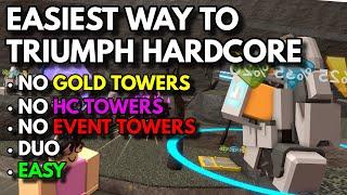 EASIEST WAY TO TRIUMPH HARDCORE IN DUO | ROBLOX Tower Defense Simulator