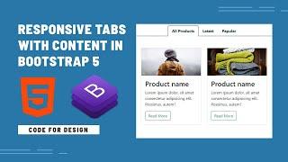 How To Create Responsive Navs  & Tabs With Content in Bootstrap 5 | Change data on active Urdu/Hindi