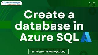 How to create a database in Azure SQL | Create a Single Database in Microsoft Azure