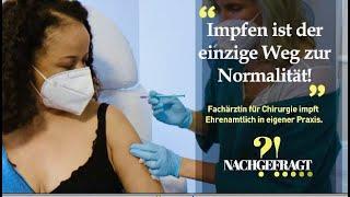 Impfen ist der einzige Weg zur Normalität! Fachärztin für Plastische Chirurgie impft jeden Freitag