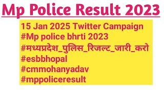 MP Police Result Update  Twitter Campaign 15 jan 2025