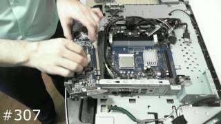 Full dismantling of monoblock Packard Bell OneTwo L5351. Maintenance, HDD replacement, SSD, RAM, ODD