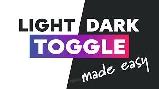 How to make a website light/dark toggle with CSS & JS