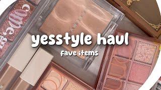 unboxing yesstyle k-beauty makeup faves from romand, peripera, wakemake ~ aesthetic haul 2024 