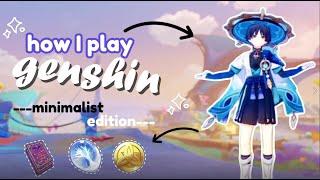 My Cozy MINIMALISTIC Genshin Routine *ੈ‧₊˚ + tips/tricks to save time+resin | aesethic gameplay